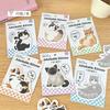 Cute Pet Kitten Office School Supplies Special Shaped Family Series Cute Message Stickers Handbook Material Paper Kawaii Gift
