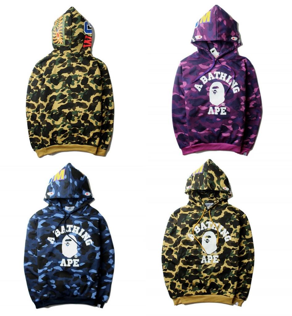 Shark Head 3d Print Hoodie With Camouflage Pattern For Casual Youth Fashion