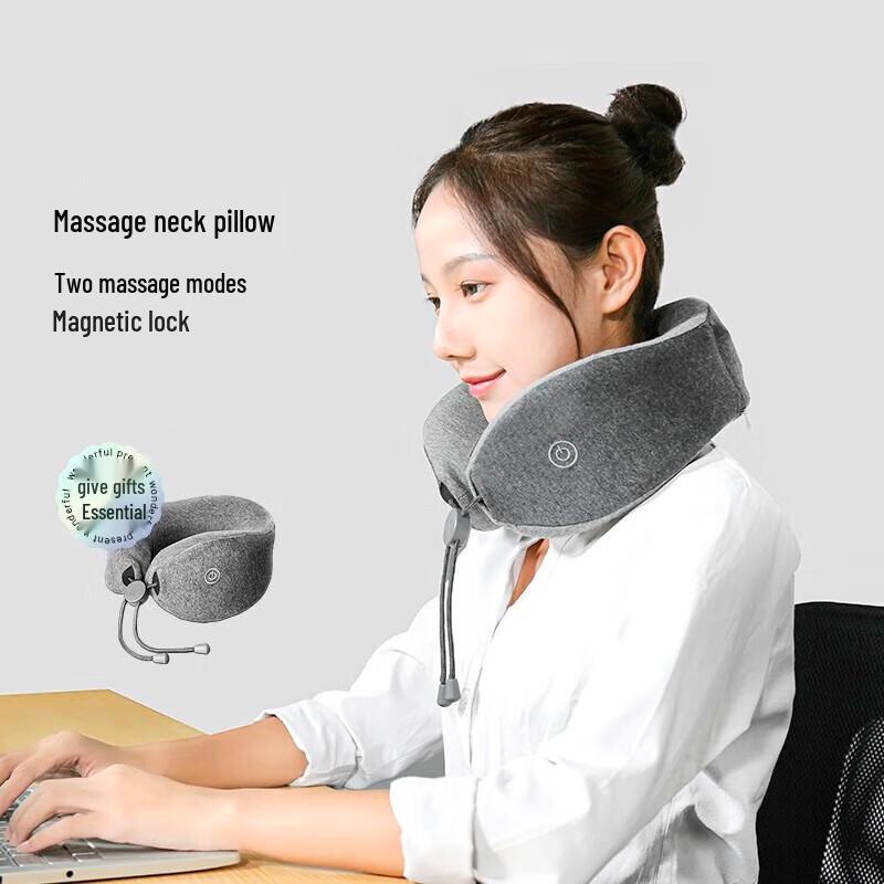 LERAVAN U-shaped Vibrating Neck Massager Pillow