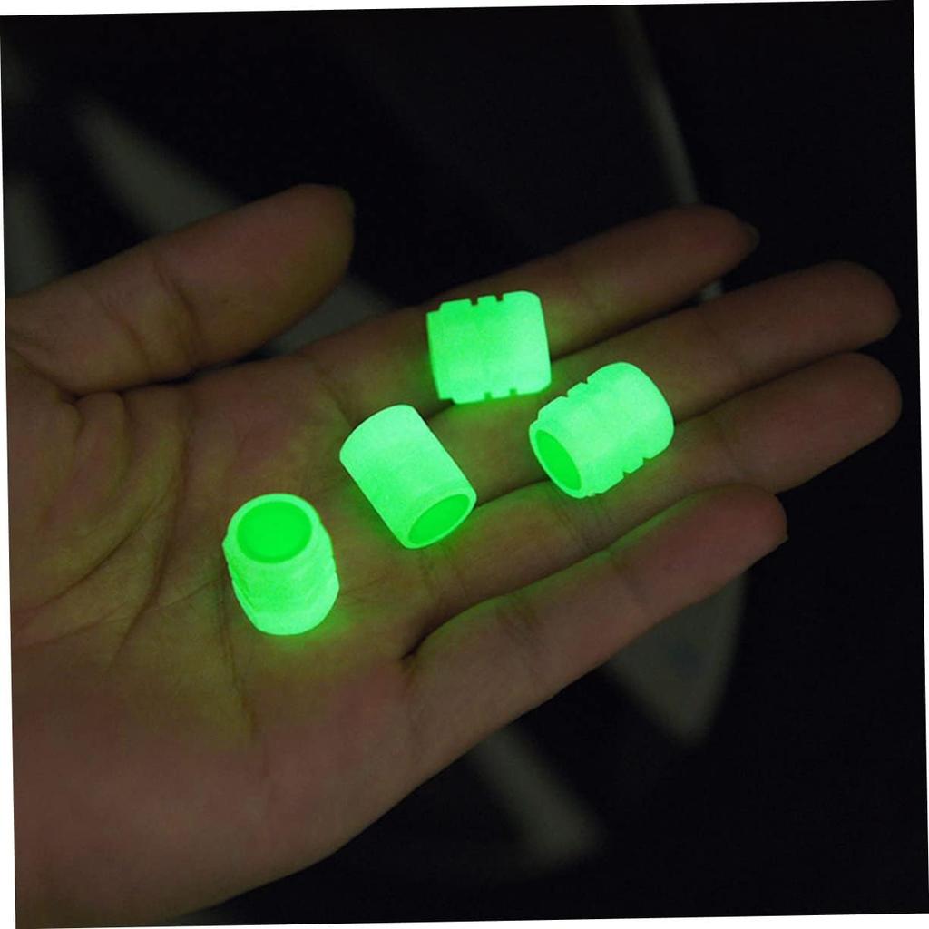 4 ks Svítící ventil na kolo Čepička ventilu pneumatiky Svítící čepička ventilu Motocykl Elektrické auto Vakuový