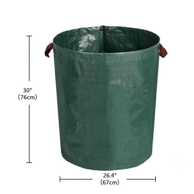 Waterproof PP Woven Garden Leaf and Weed Storage Bag, Large Capacity