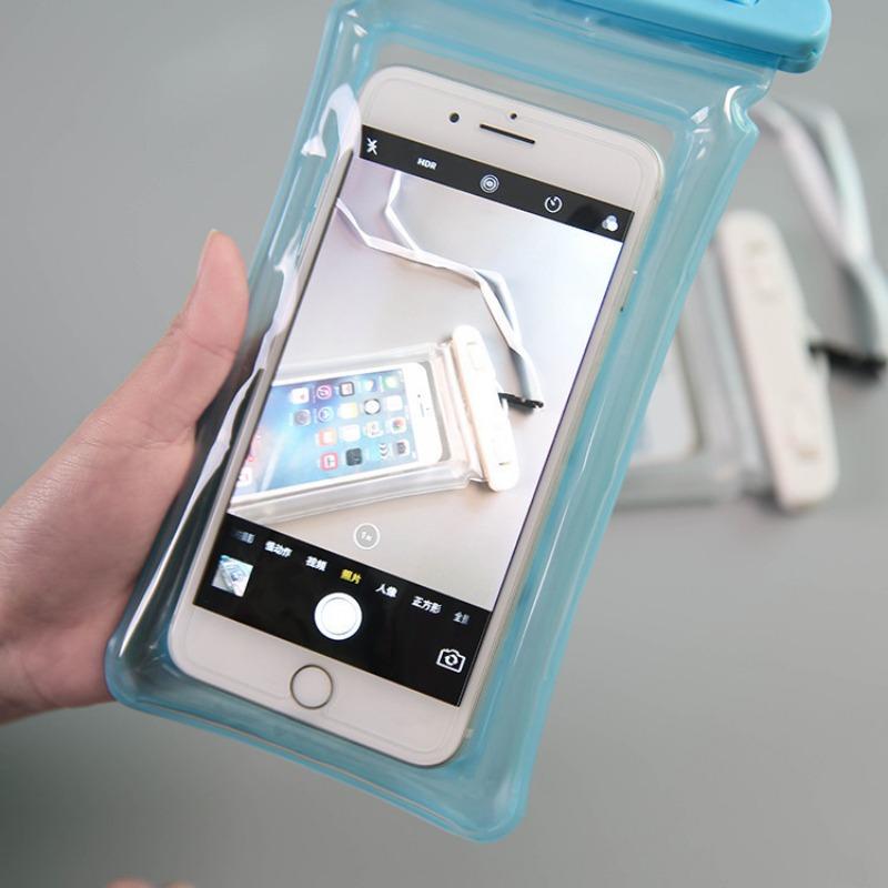 Mobile Phone Waterproof Bag, Travel Touch Screen Waterproof Case with Lanyard, Swimming Sealed Bag