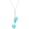 Vintage Turquoise Patchwork Necklace & Heart Earrings Bohemian Jewelry Set