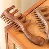 Wide Thick Wooden Scalp Massager 2 in 1 Head Meridian Hair Comb  Hair Care