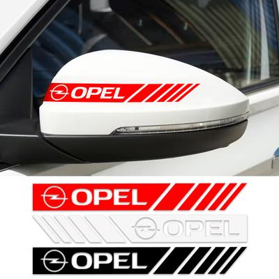 2PCS Car Badge Rearview Mirror Decor Sticker Vehicle Body Refit Decal For Insignia Astra Antara Meriva Zafira H G Corsa