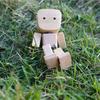 1pc Leg-swinging Robot Figurine Shaking Wooden Man Figurine Car Decoration Small Ornaments Cute Wood Man Car Good Creative Gifts