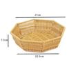 Woven Storage Basket Imitation Rattan Organizer Fruit Bread Container Home Kitchen Restaurant Display Tray Durable Multi-Use