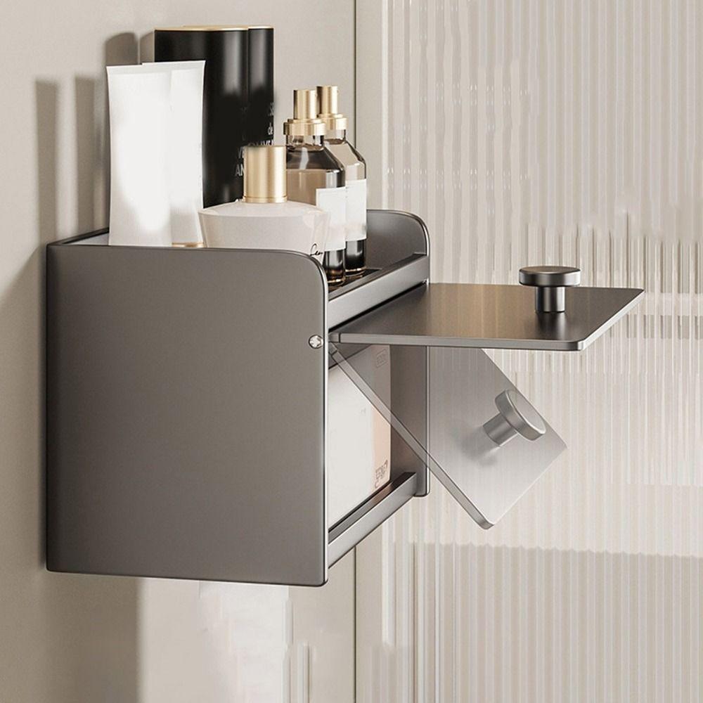 Wall Mounted Toilet Paper Holder Waterproof Draw Tissue Box Toilet Paper Container  for Home
