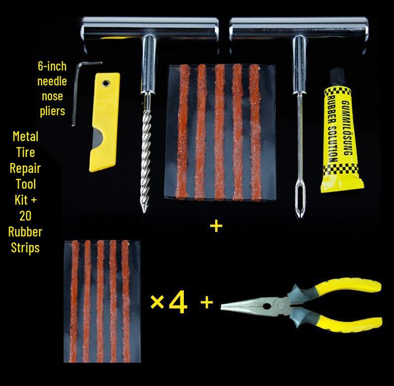 Rapid Repair Kit: Car & Motorcycle Tire Vacuum Glue and Emergency Tool Set