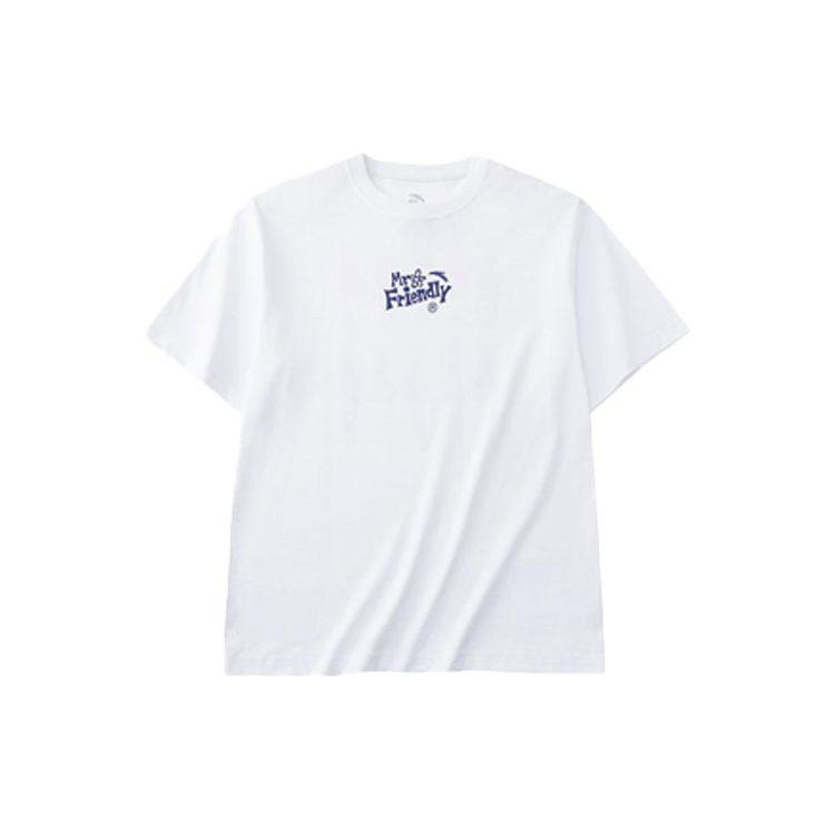 ANTA Life Collection T Shirts Unisex White Crew Neck Moderate Straight Fit 172228115-1
