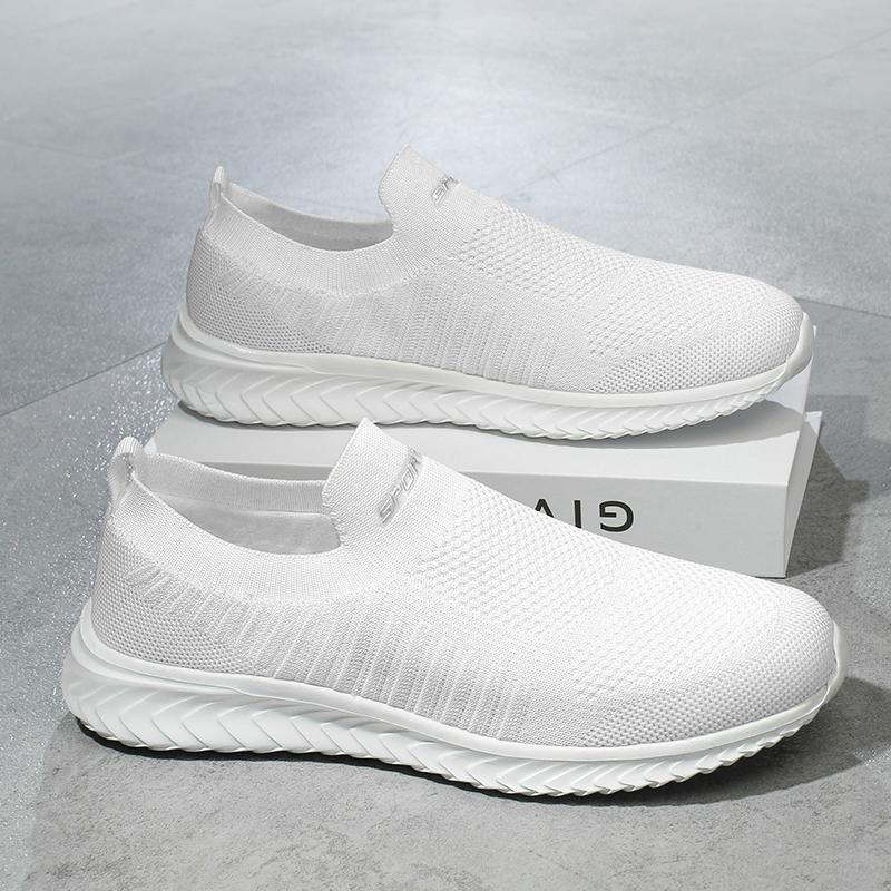 Men Vulcanize Shoes Mesh Men Shoes Lightweight Plush Comfort Mens Athletic Shoes Autumn Stylish Slip On Flats Shoes Male Loafer Shoes