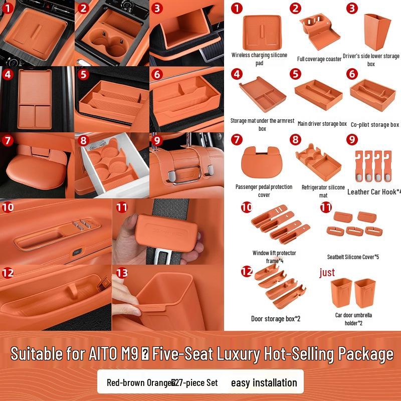 AITO M7 M8 M9 Accessories: Wireless Charger Pad & Interior Trim Mod Kit