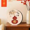 Peace & Joy Kaki Kaki Ruyi Ornament: Elegant Tabletop Painting & Photo Frame for Living Room or Entrance Décor