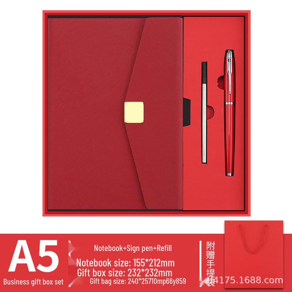 Cuaderno A5 Personalizado con Hebilla Magnética - Set de Regalo con Logo - Souvenir Corporativo Ideal