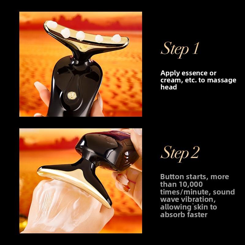 Three-body Massage Firming Lift Introducer, Fading Neck Lines Home Facial Massage Beauty Instrument