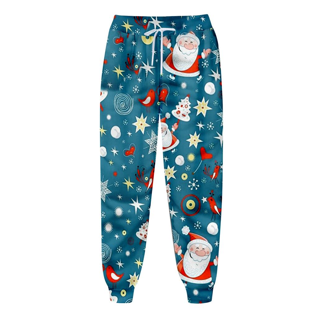 Pantaloni da Jogging Sportivi Casual di Buon Natale da Uomo Leggeri da Escursionismo da Lavoro Pantaloni da Esterno