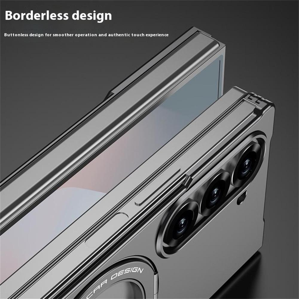 DYONG For Samsung Galaxy Z Fold6 5G Metal Case Frameless Hollow Heat Dissipation Phone Cover with Kickstand