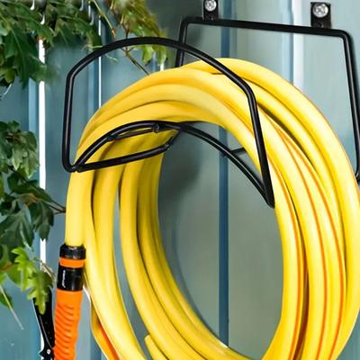 Uchwyt na wąż ogrodowy Wytrzymały metalowy wieszak na wąż Montowany na ścianie Organizer na wąż wodny na zewnątrz Domowe Podwórko