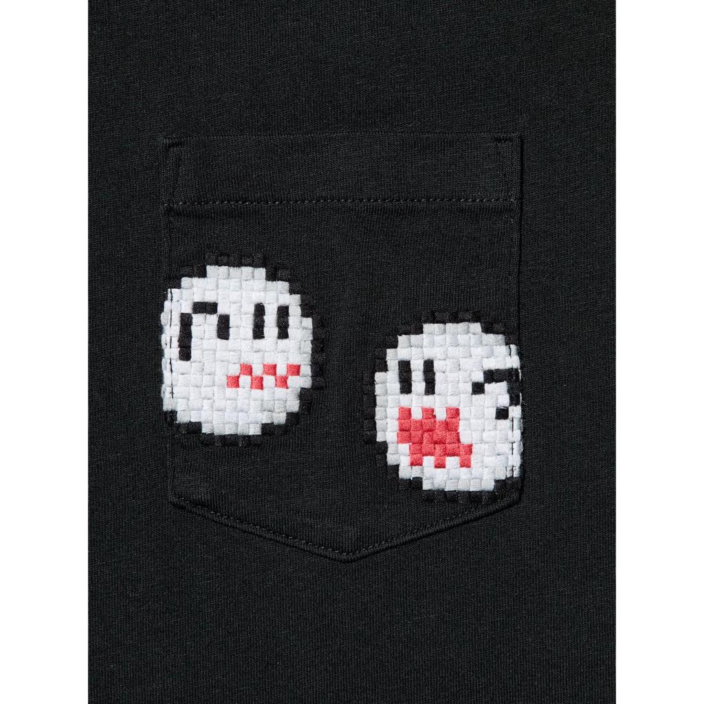 UNIQLO Super Mario Collaboration Loose Casual Short Sleeve T-Shirt With Multi-Pocket Embroidery On The Chest Men tops 481024-09