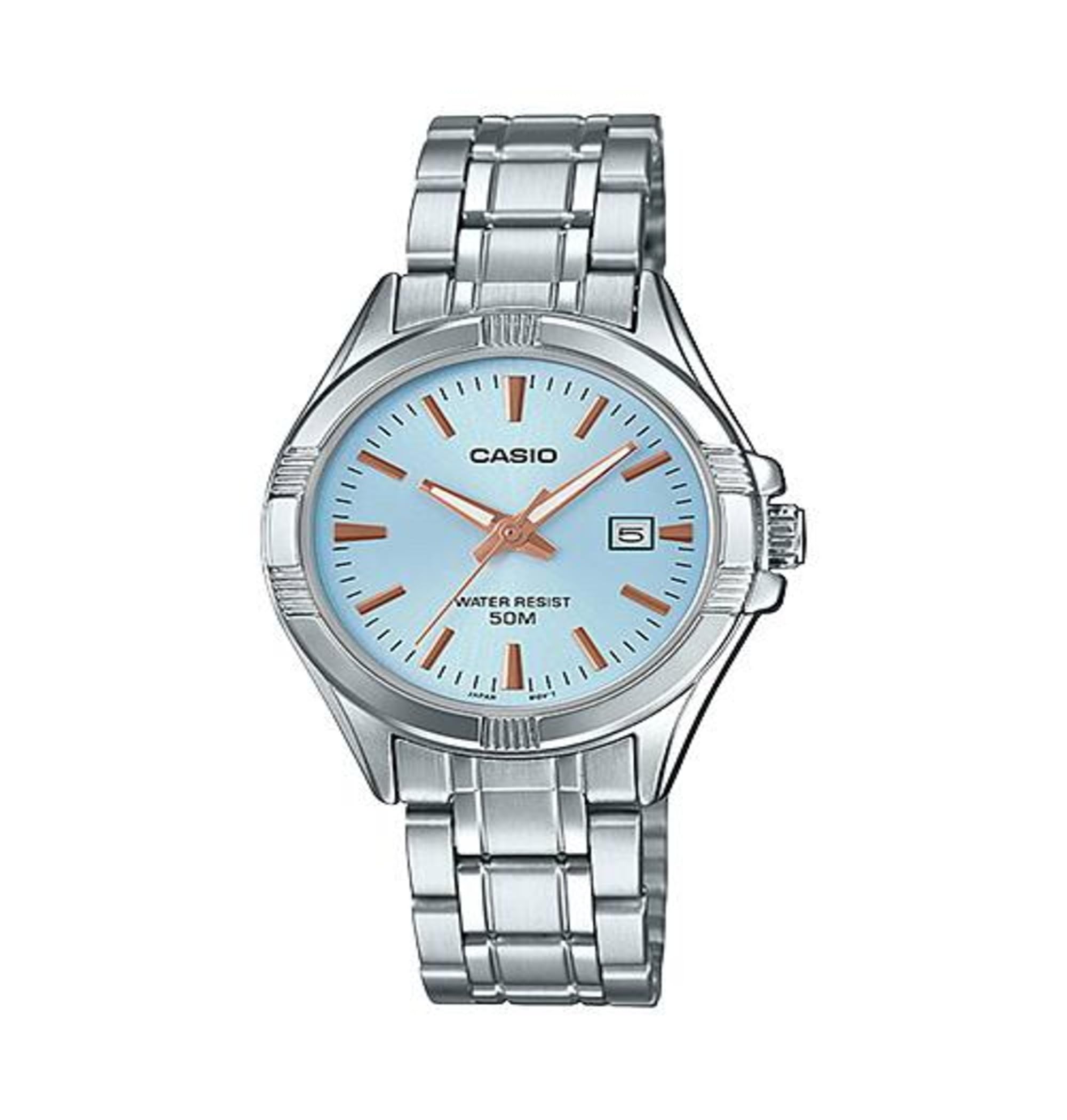 Casio Stainless Steel Analog Date Blue Dial Watch LTP1308D-2AV Women s