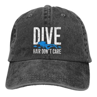 Hair Don't Care Baseball Cap Men Cowboy Hats Women Visor Protection Snapback Dive Scuba Diving Caps
