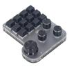 Mechanische Gaming-Tastatur mit USB-Mini-Makro, programmierbar, USB C, BT, 2,4 G, 3 Modi, 12 Tasten, 4 Knöpfe, Blau