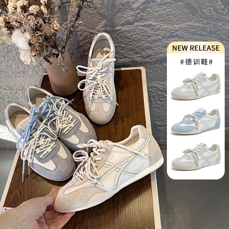Leder Deutsche Trainingsschuhe Damen Frühling Neu Retro Kontrastierend Forrest Gump Schuhe Freizeit Sport Damenschuhe Vielseitige Schuhe Kinder