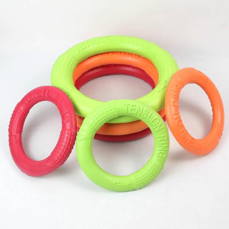 Giocattoli per cani, disco volante per addestramento, anello anti-morso, galleggiante, forniture interattive, giocattoli per cani, masticazione aggressiva