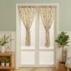 Japanese Door Curtain Linen Bedroom High-End Blocking Curtain Kitchen Partition Curtain Wheat Ear Embroidery Curtain Cotton And Linen Texture