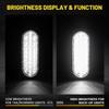 Oyviny 6 Inch Oval White LED Trailer Tail Lights With 24LEDs Super Bright Oval 6" Reverse/Backup Tail Lights With Flush Mount Grommets DOT SAE