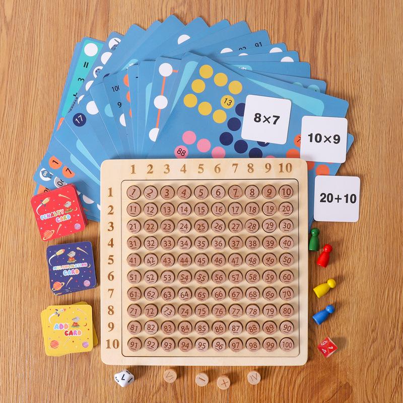 Children's Two-in-One Early Education Math Toy: 99 Multiplication and Addition Board