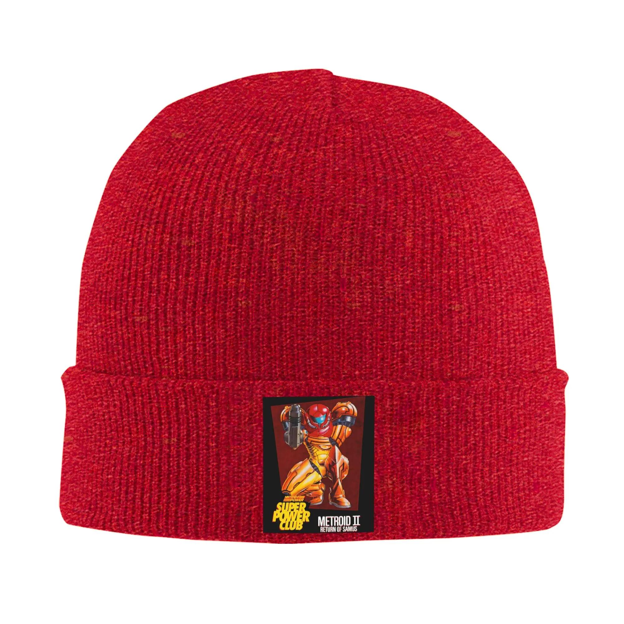 Metroid II Return of Samus Metroid Samus Aran Winter Skullies Beanies Hat Warm Autumn Knitted Hats Bonnet Caps for Women Unisex One Size