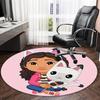 1pc Gaby's Bubble House1 Print Round Carpet Chair Round Carpet Suitable for Bedroom Living Room Home Decorative Carpet
