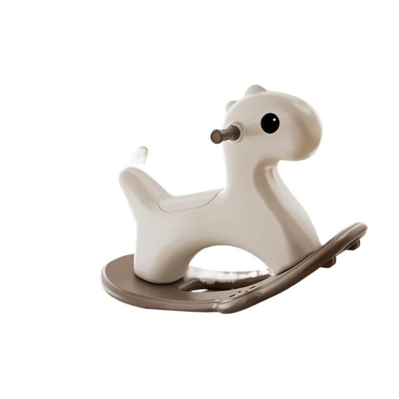 Two-in-One Wooden Rocking and Roller Horse for Infants - Anti-Tip Sensory Toy for First Birthday