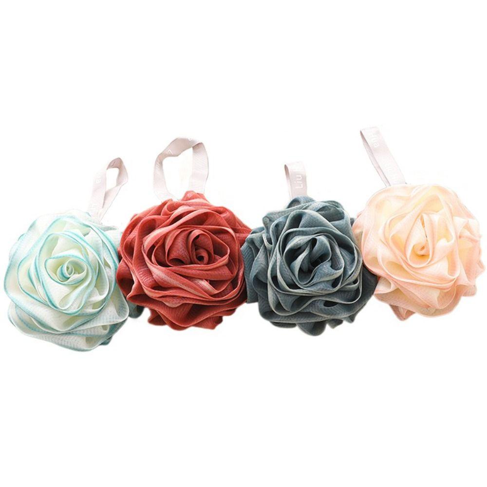 Mesh Rose Bath Ball Lightweight Shower Ball Hangable   Bathroom
