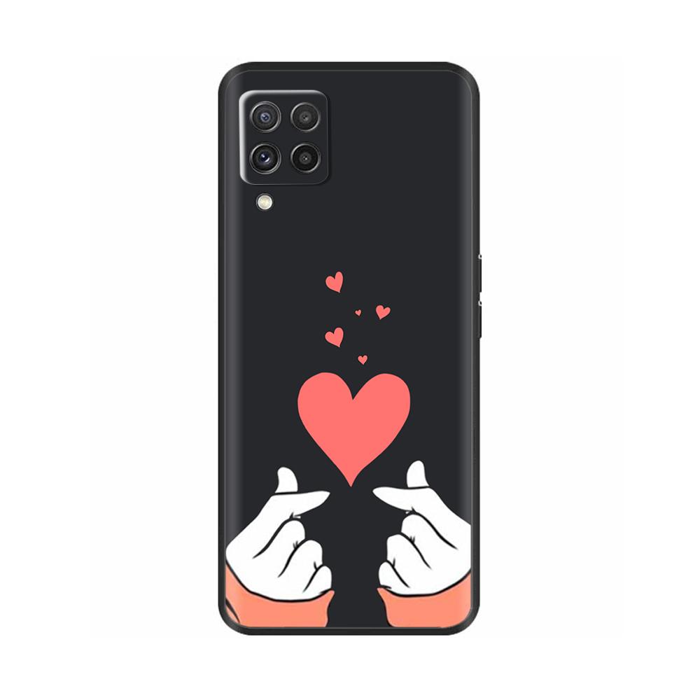 For Samsung Galaxy M22 M32 4G Case Phone Back Cover For Samsung M32 4G M22 F22 Case Soft Black Silicone Bumper Shell 6.4 Inch