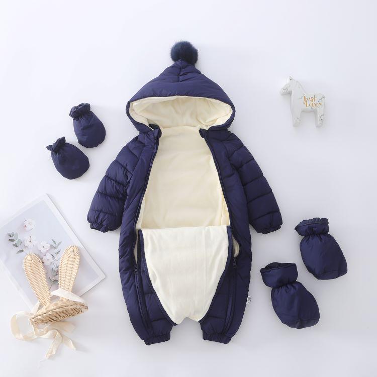 Warm Winter Infant Jumpsuit - Thickened Down Cotton Wrap for Newborns