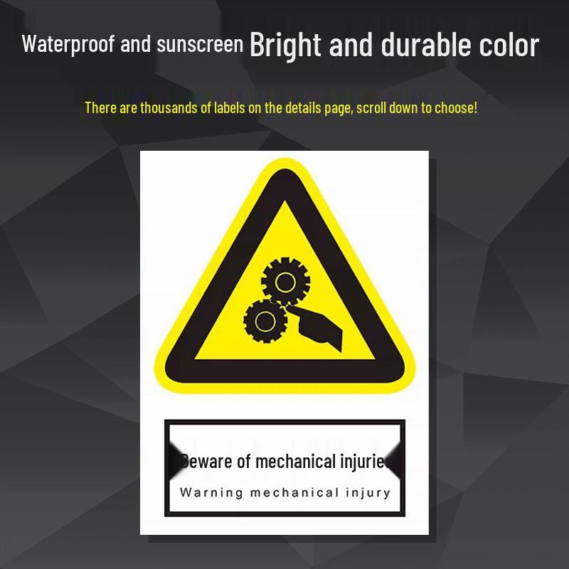 Reflective Aluminum Safety Sign: Electric Shock & No Smoking Warning 