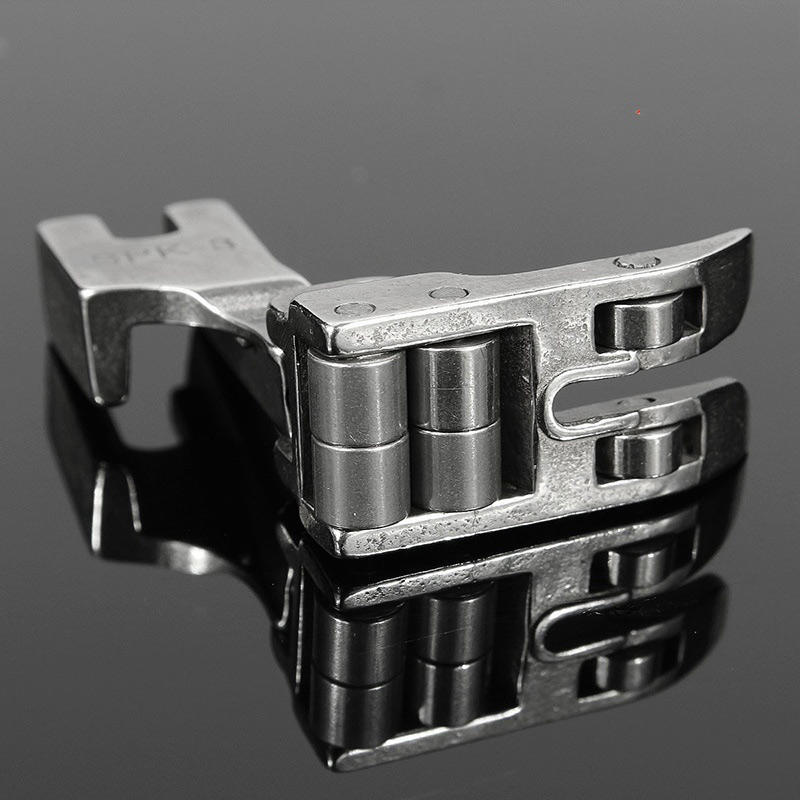 Macchina da cucire industriale Piedino a rullo Tutto acciaio inossidabile Spk-3 Con cuscinetto Piedino premistoffa per cerniera Tessuto rivestito in pelle