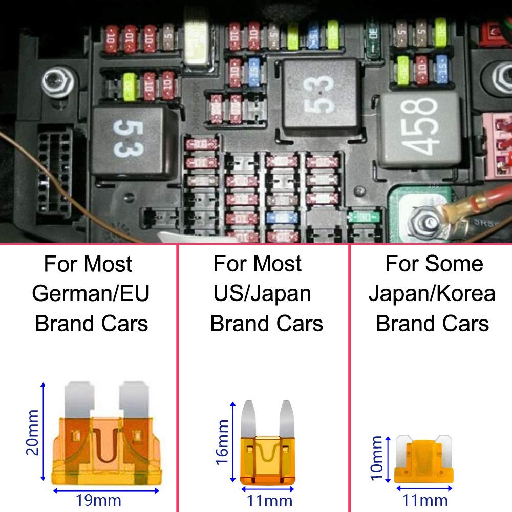 Kiligen 80 Stück - 24V Standard Sicherung Autosicherung 3A 5A 7.5A 10A 15A 20A
