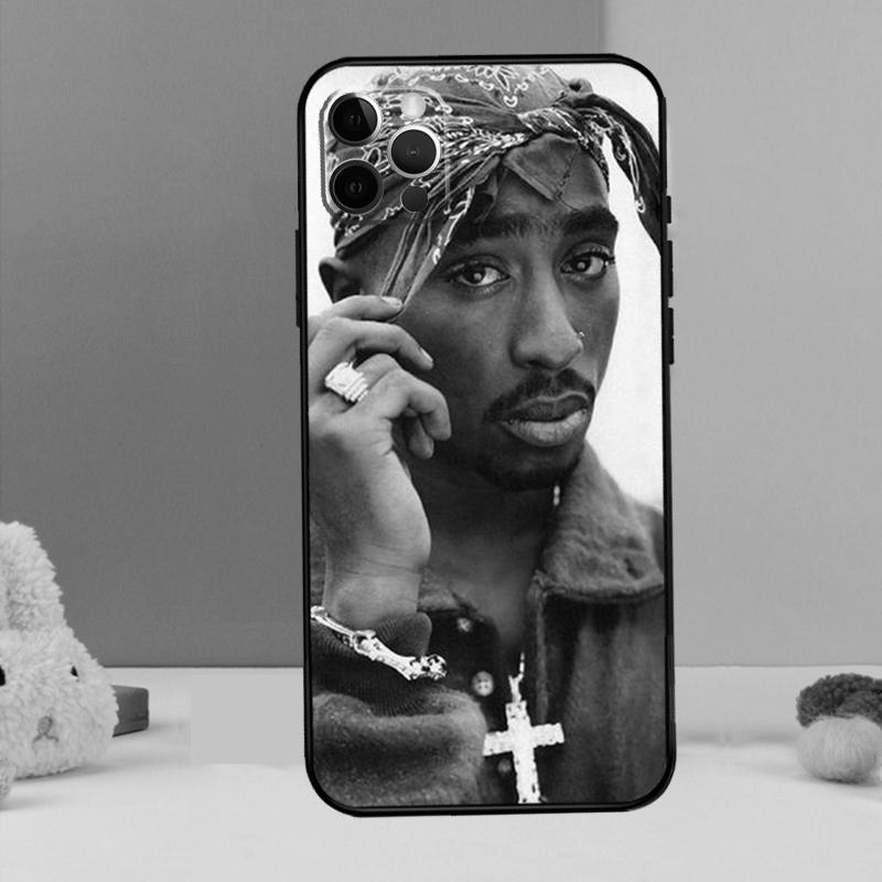 2Pac Hip Hop Singer Phone Case For iPhone 17 Air 16 15 14 13 12 11 Pro Max 12 13 mini 15 16 Plus 16e Cover Coque