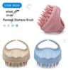 Silicone Shampoo Brush & Scalp Massager with Wheat Straw Handle