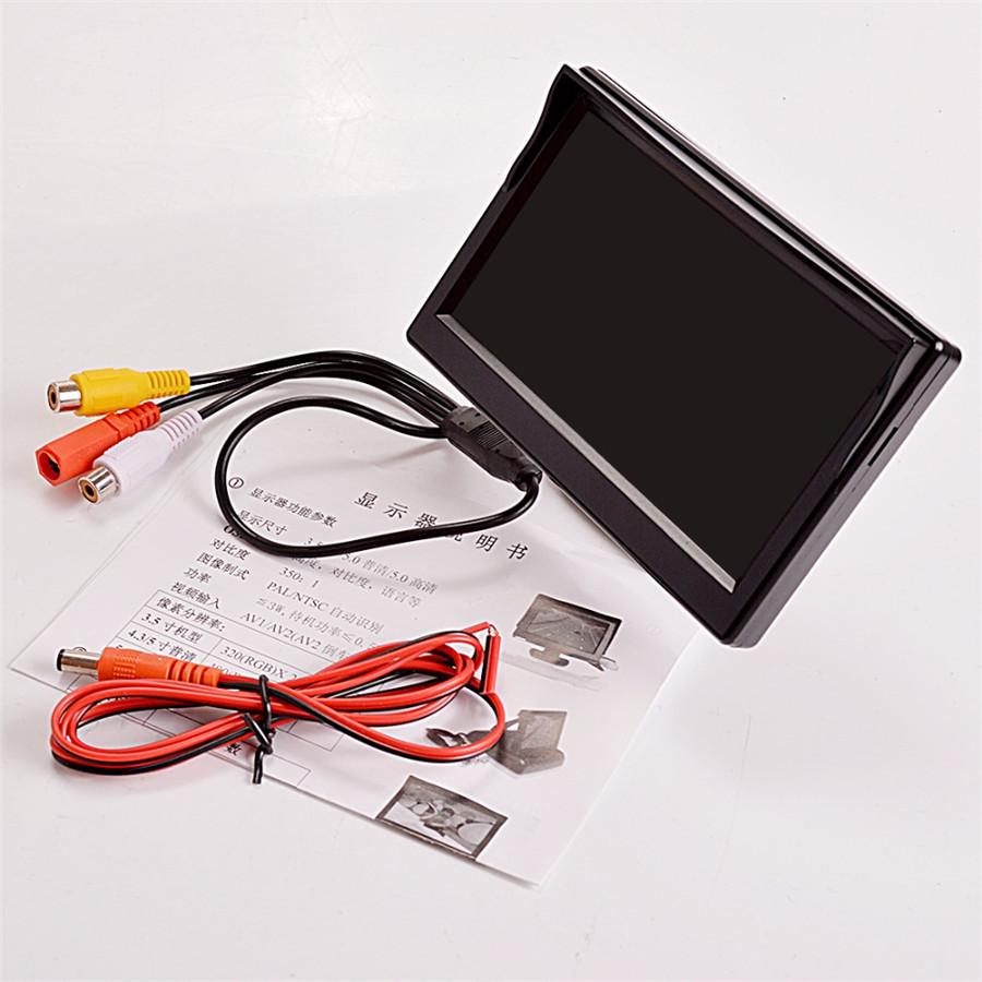 5"TFT LCD Color HD Monitor+2 Bracket For Car Parking Reverse Backup Camera DVD