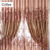 1Pc Flower Jacquard Tulle Window Curtain Drape Bedroom Balcony Living Room Decor Live City Fashion Home Decor
