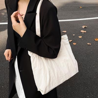 Shoulder Bag New Trendy Commuter Large-capacity Nylon Tote Bag Female College Student Make-up Bag Handbag