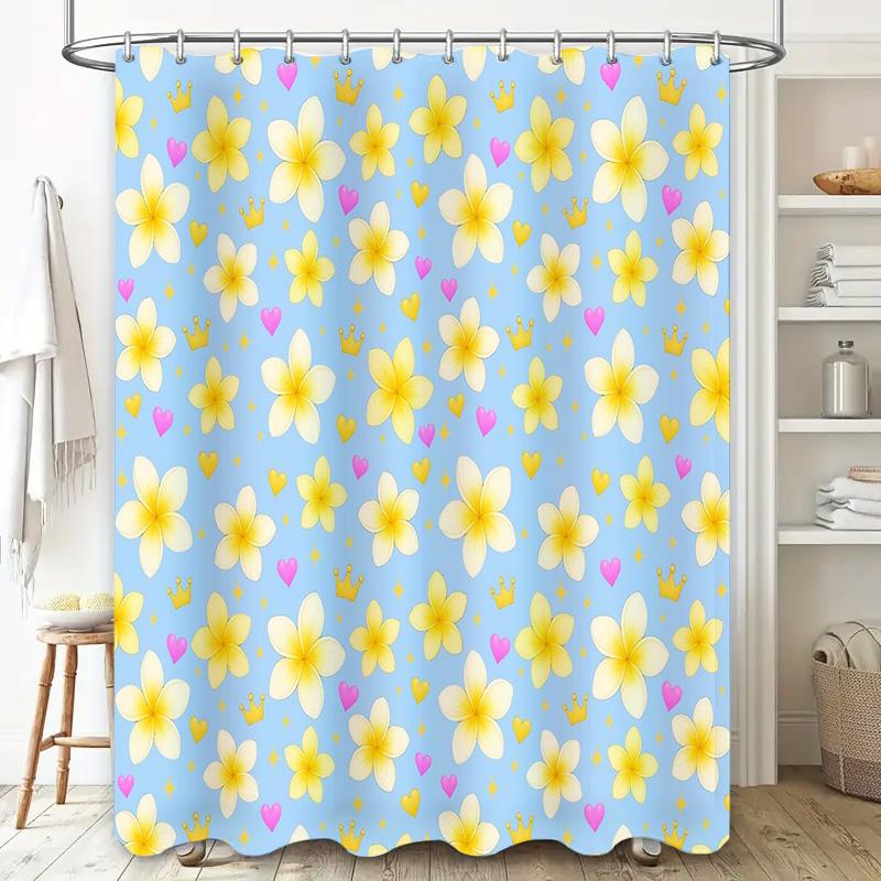 Blumen Duschvorhang Wasserdicht Botanisches Muster Badezimmer Dekoration Natur Blumen Druck Stoff Liner Vintage Bauernhaus Stil Moder