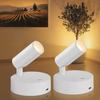 Rechargeable Powered 350°Adjustable Angle Spotlight Uplight Light Three-color Adjustable Touch Switch Control for Indoor Wall