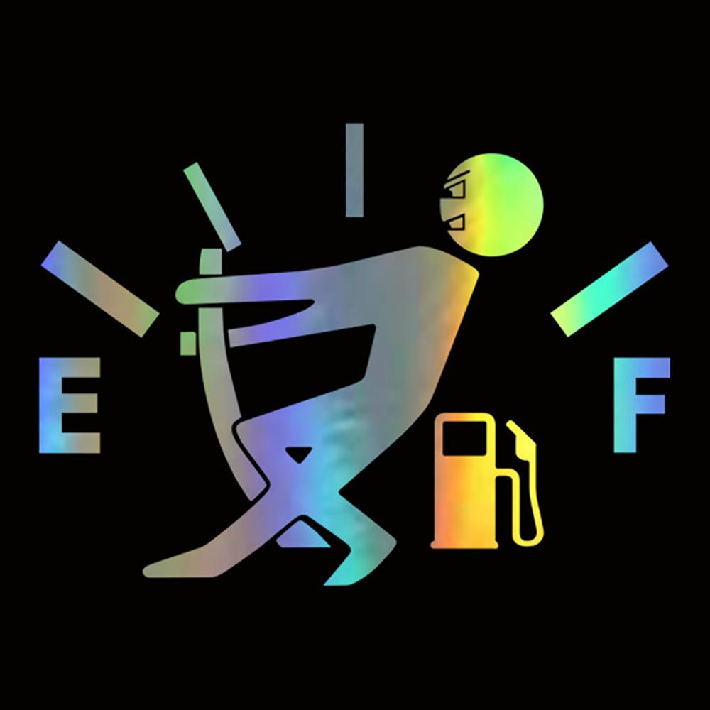 Grappige Auto Stickers Trek Brandstoftank Wijzer Reflecterende Sticker Hoge Benzine Sticker Brandstofmeter Leeg Stickers Sticker Auto Exterieur