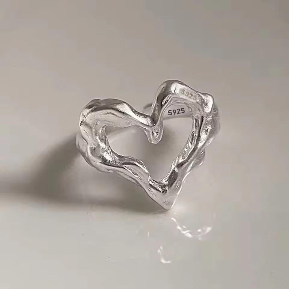 VENTFILLE 925 Sterling Silver Frosting Ring For Women Minimalist Irregular Versatile Fashion Elegant Jewelry Gift Dropshipping