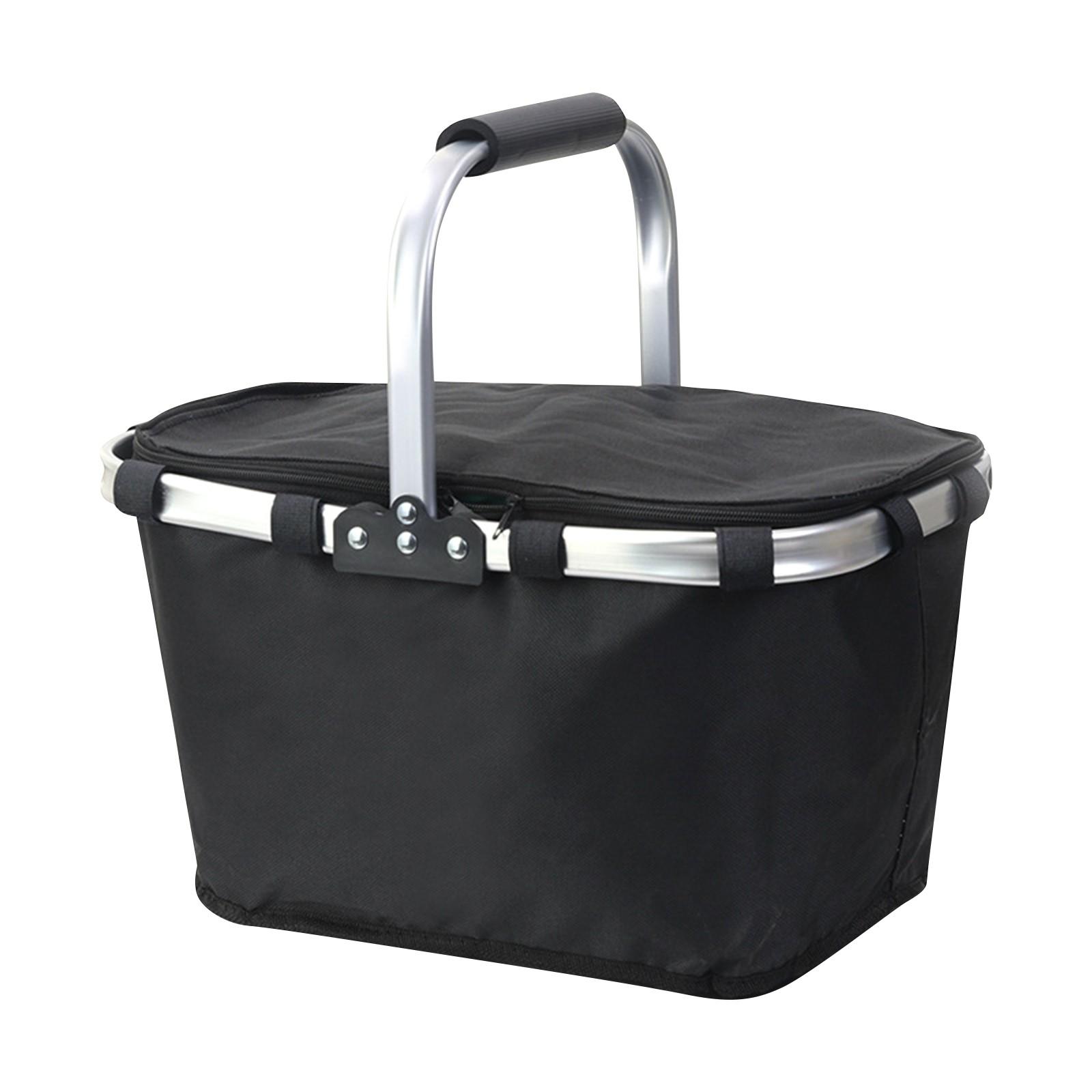 

Складная корзина для пикника | Складная сумка для покупок Market Basket - Складная портативная сумка для пикника, многоразовая корзина для покупок, работы, пикника, подарков One Size чёрный